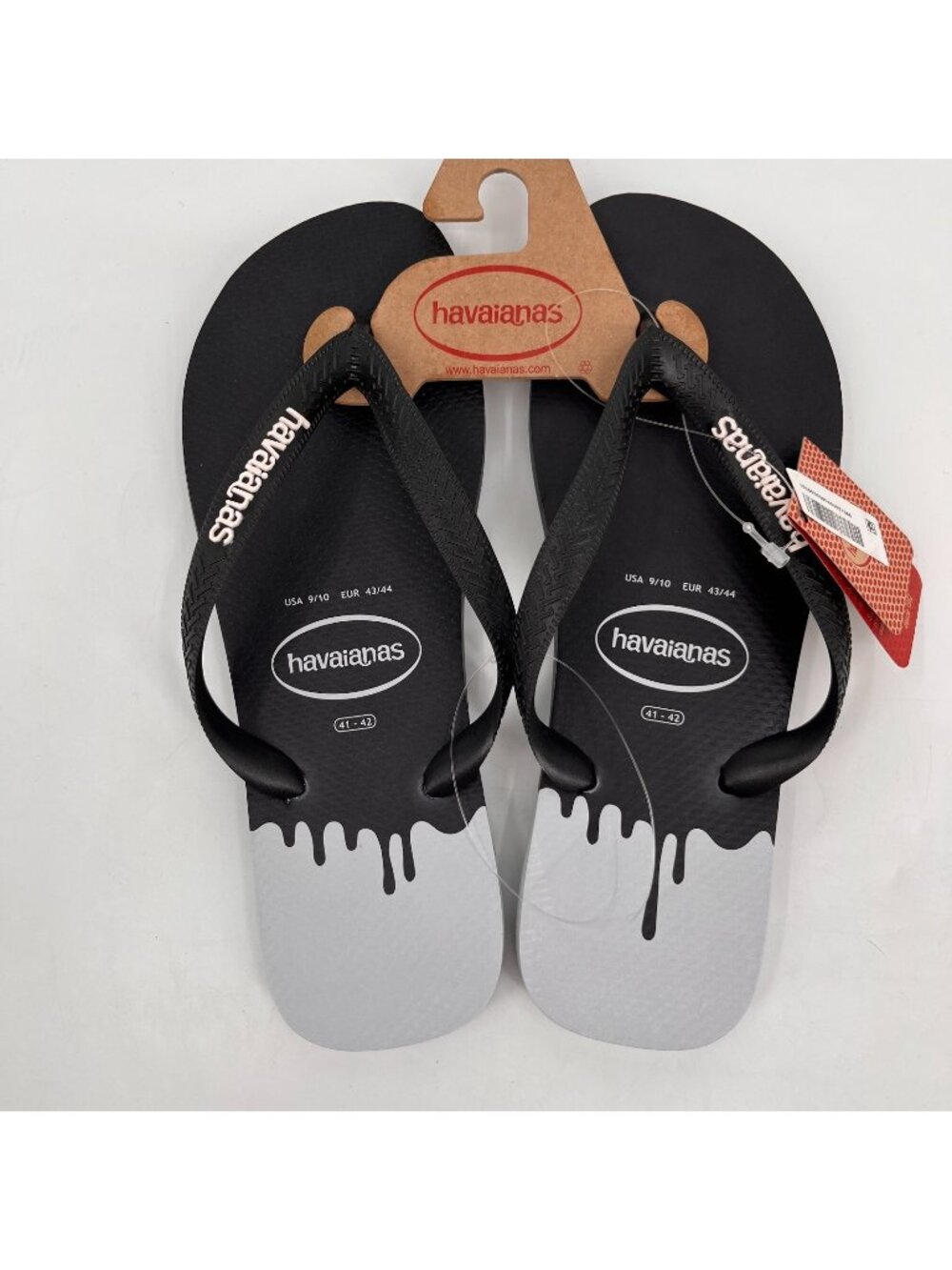 Havaianas Men's Top Ink Pattern Flip-Flop Sandal - Ice Grey Size 9/10